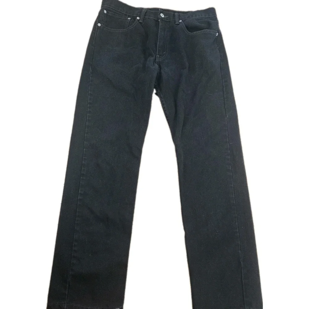 Levi's 505 Men's Black Regular Fit Jean 34Wx32L  Straight Leg Skate Grunge Y2k